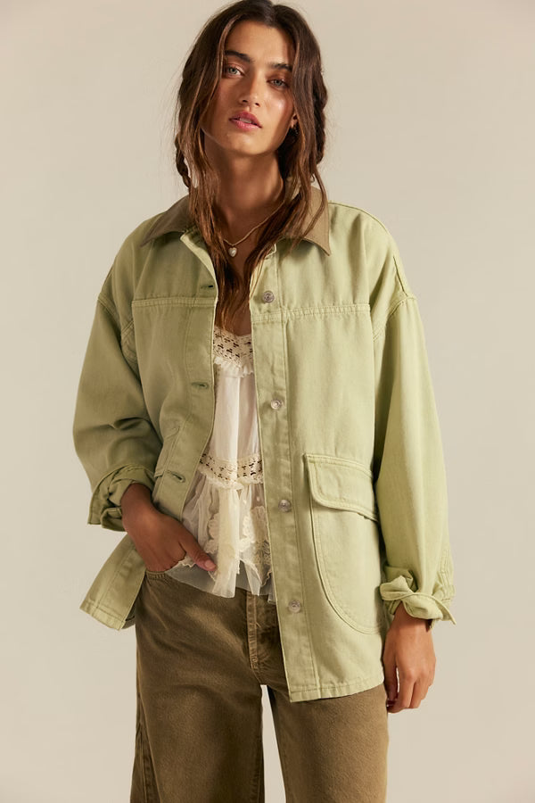We The Free Lemon Denim Jacket / Washed Sage