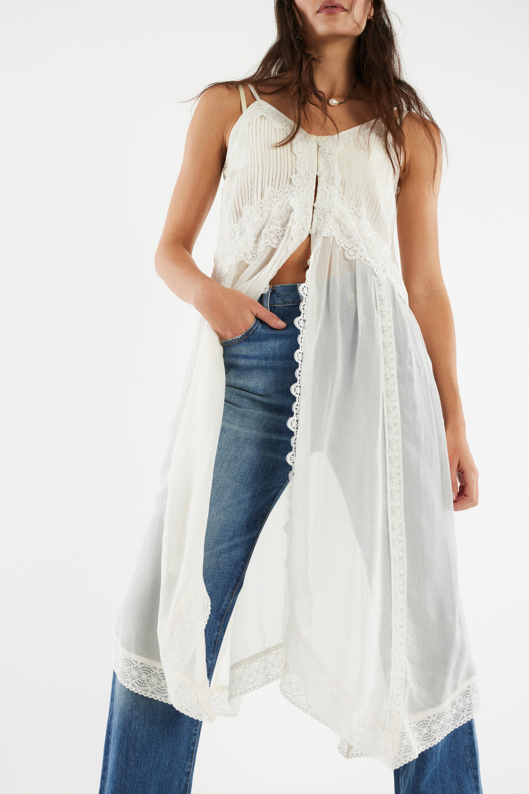 Free People Snowbird Maxi Top / Ivory