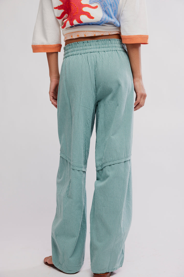 Free People Something Good Pull-On Barrel Pants / Blue