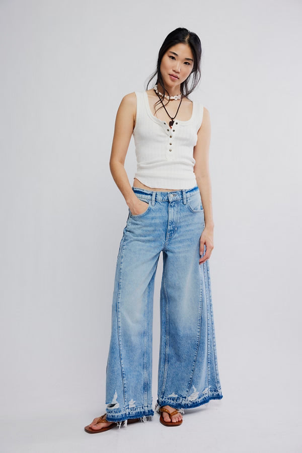 We The Free Apollo Wide-Leg Jeans / Steamline