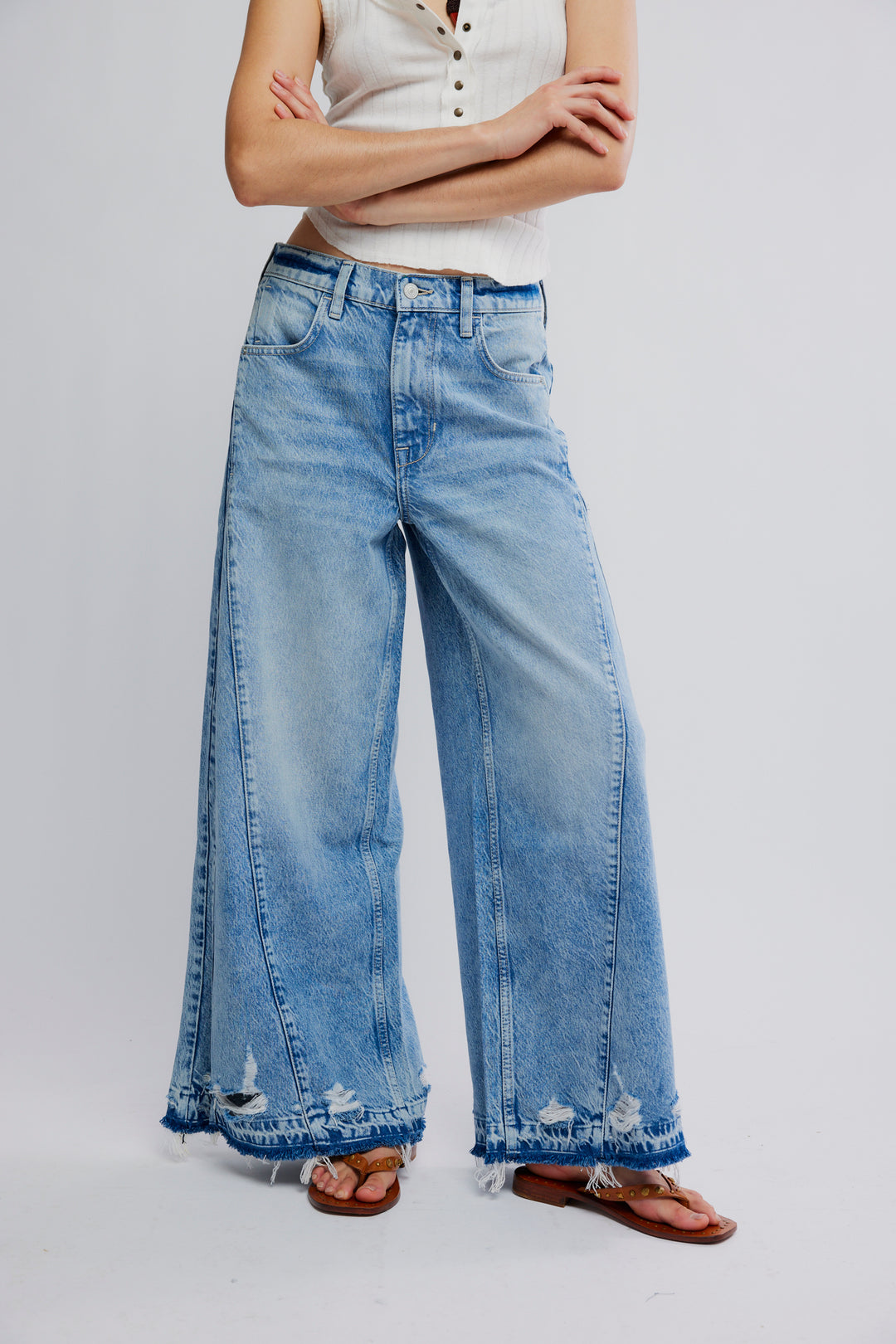 We The Free Apollo Wide-Leg Jeans / Steamline