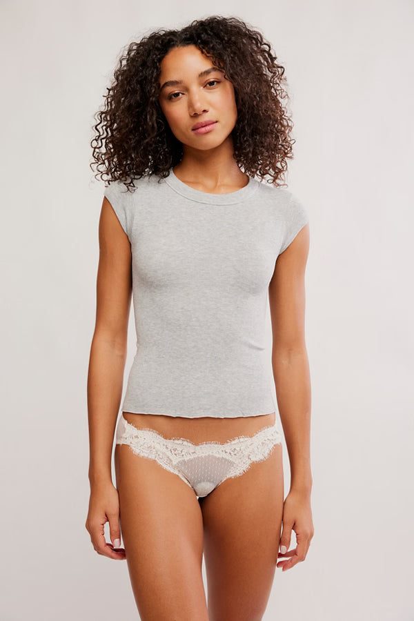 So Soft Seamless Modal Baby Tee / Heather Grey