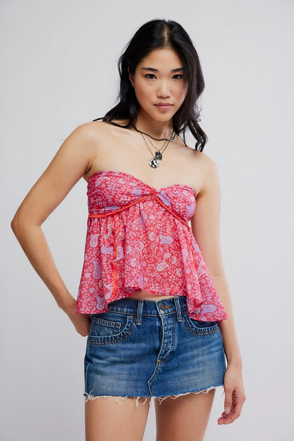 Free People Malia Tube Top / Raspberry