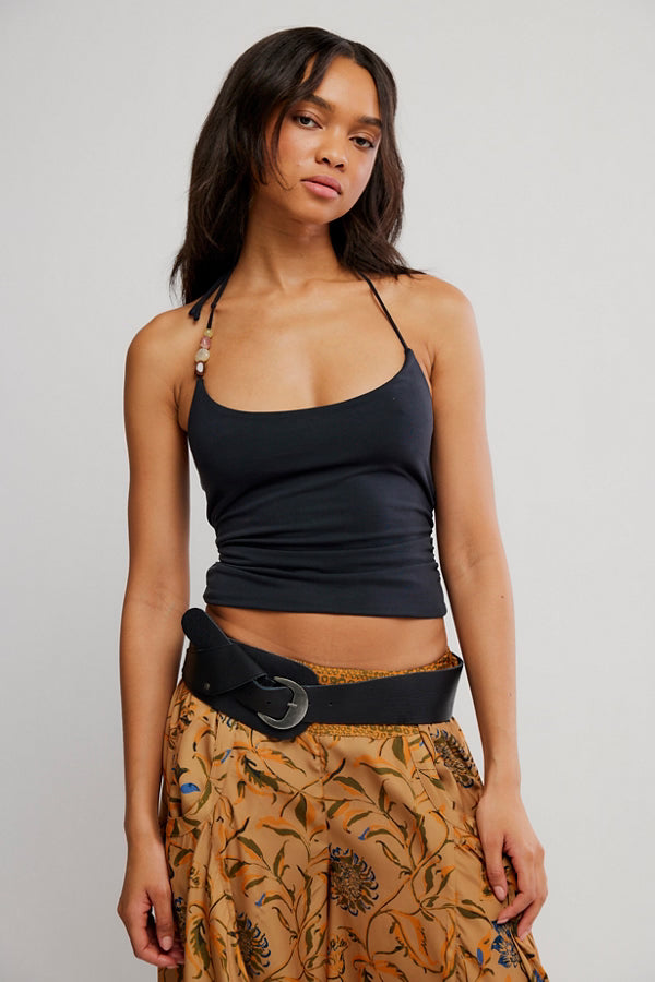 Free People Toni Beaded Tank / Black
