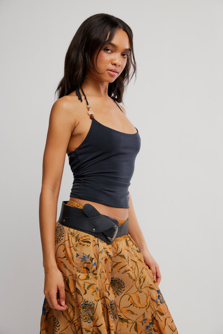 Free People Toni Beaded Tank / Black