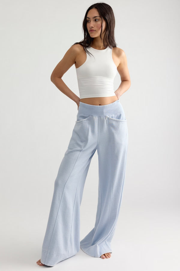 Free People Slow It Down Wide Leg / Peri Ice
