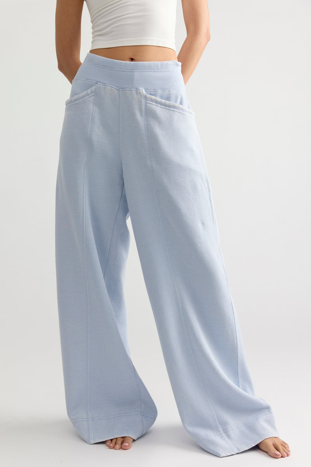 Free People Slow It Down Wide Leg / Peri Ice