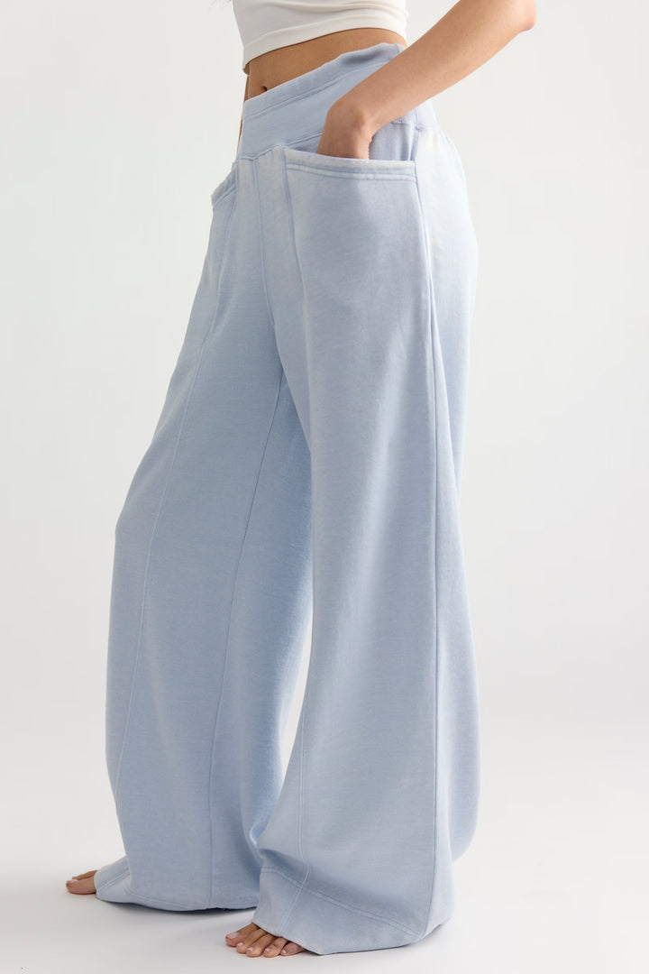 Free People Slow It Down Wide Leg / Peri Ice