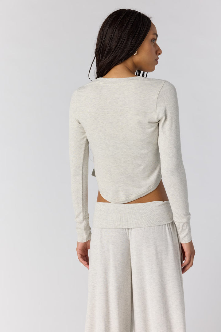 Dream State Henley Top / Heather Grey