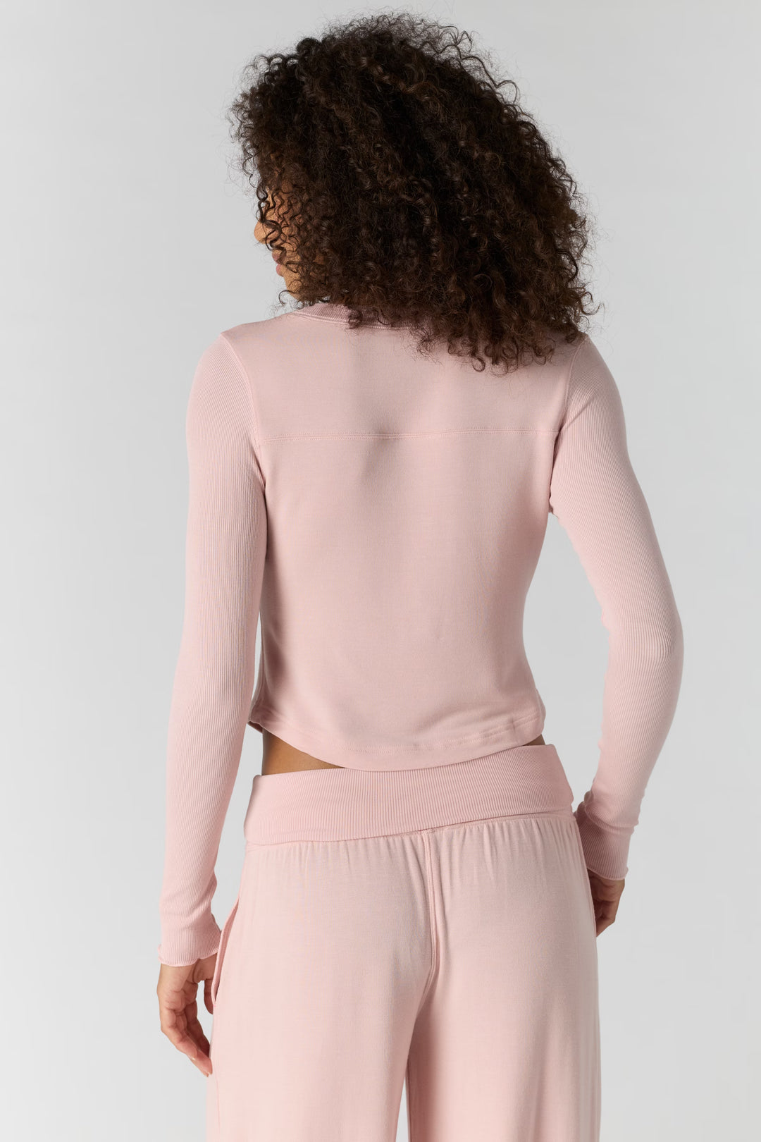 Free People Dream State Henley Top / Peach Whip