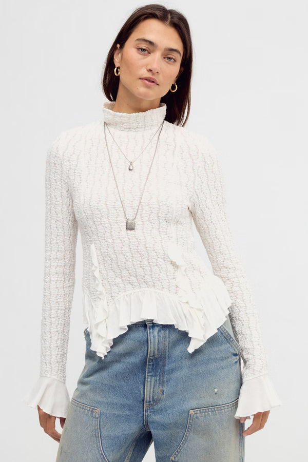 Free People Hope Long Sleeve Blouse / Sugar Swizzle