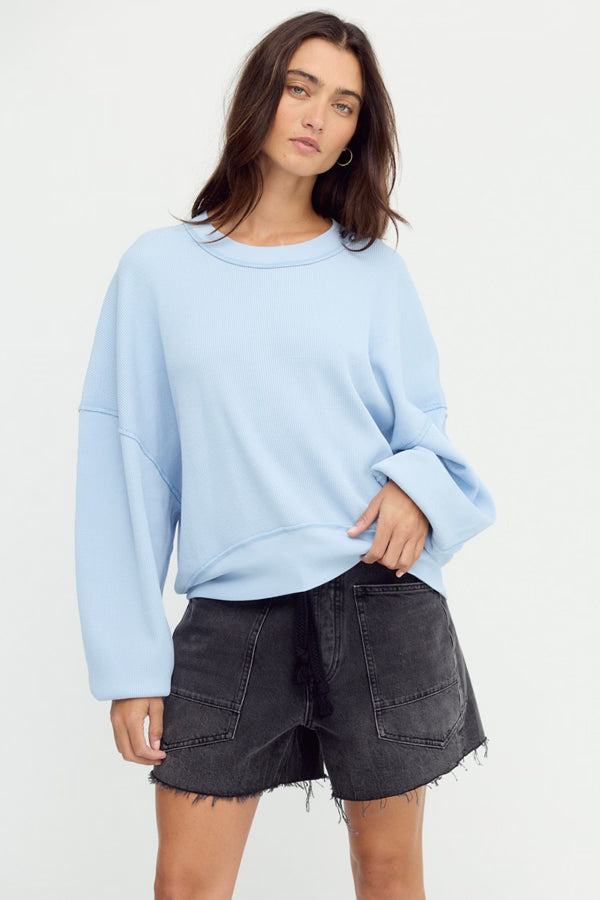 Free People Skyline Tee / Blue Snowflake