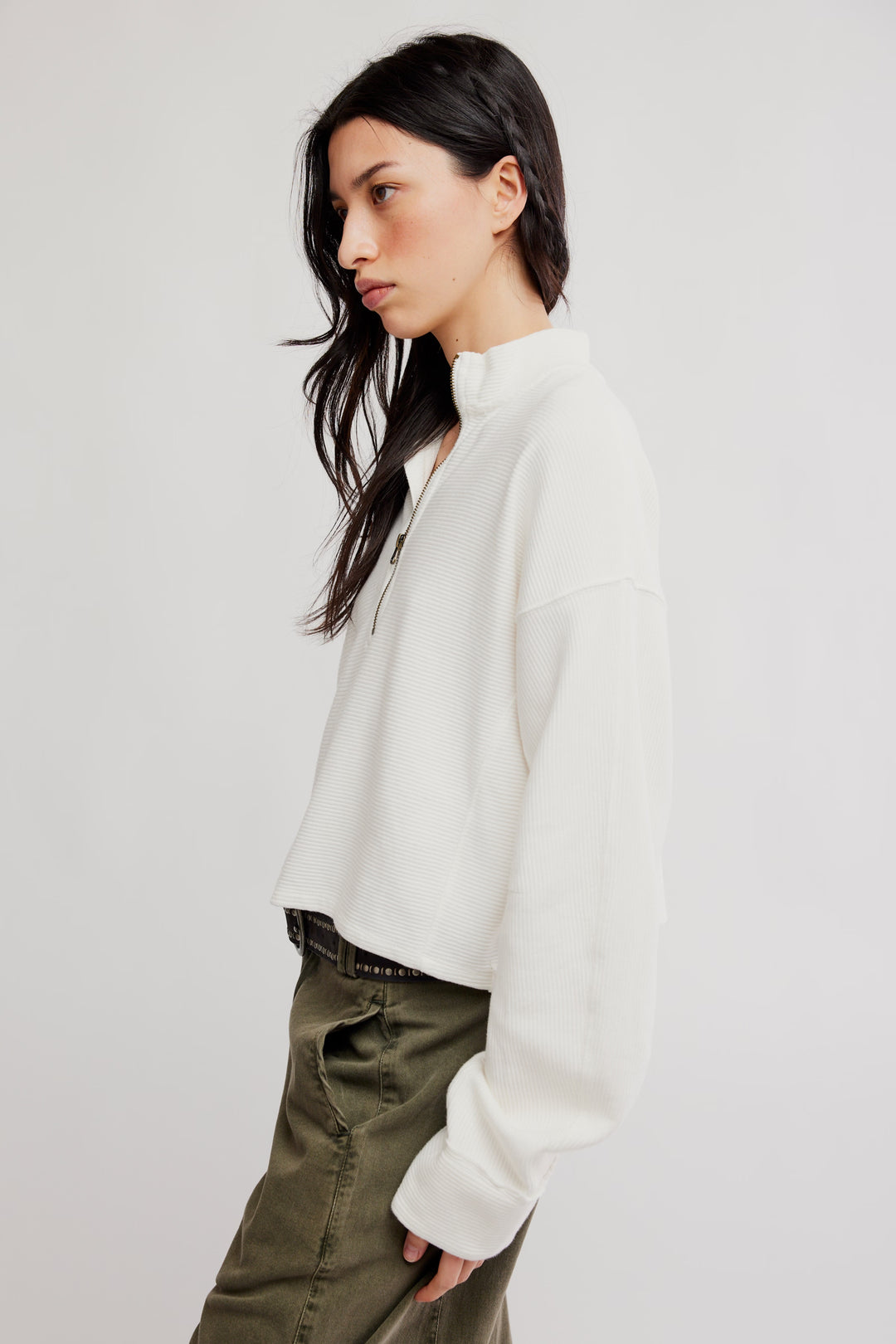 We The Free Celeste Quarter Zip / Clean Ivory
