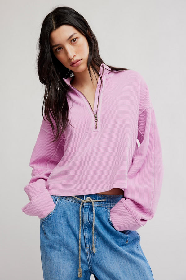 We The Free Celeste Quarter Zip / Hummingbird Pink
