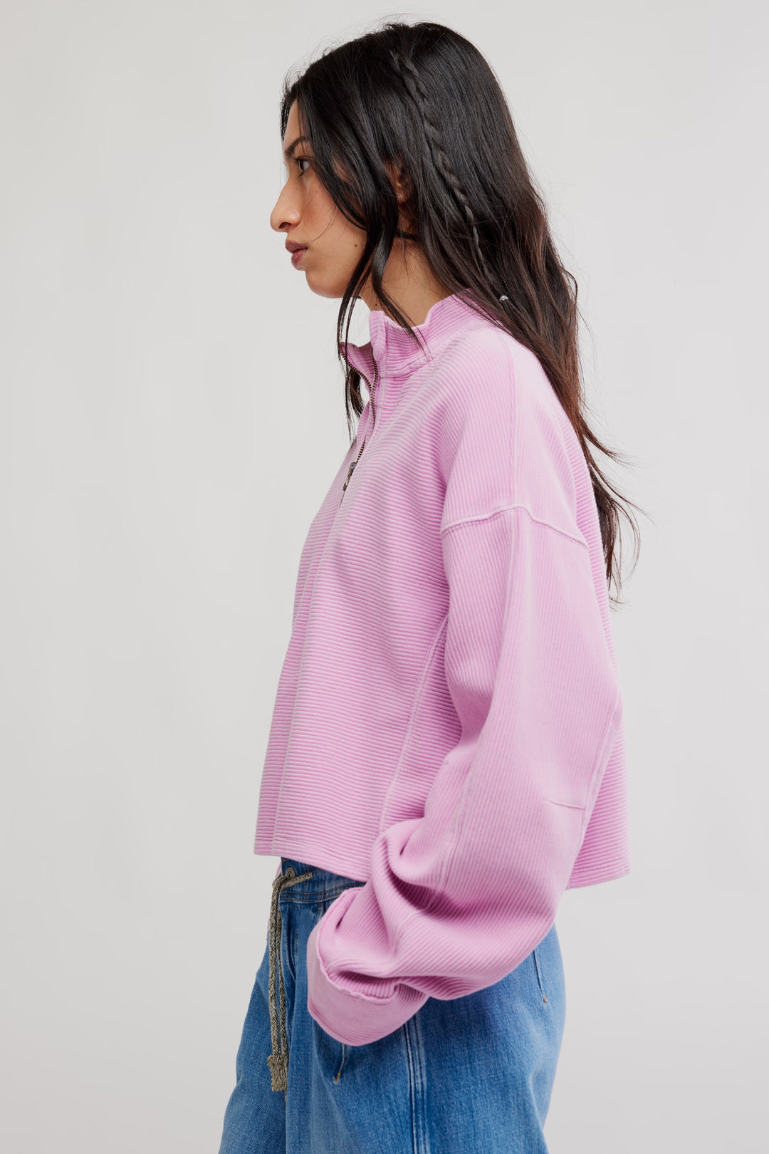 We The Free Celeste Quarter Zip / Hummingbird Pink