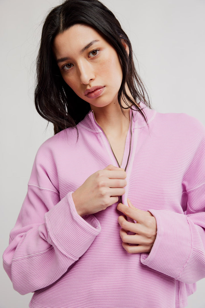 We The Free Celeste Quarter Zip / Hummingbird Pink