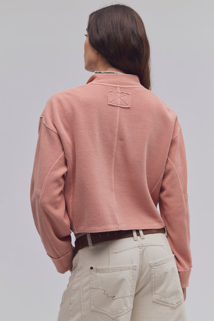 We The Free Celeste Quarter Zip / Coral Pink