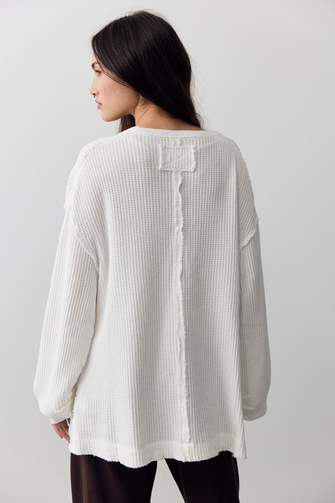 We The Free Montreal Oversized Thermal Henley / Ivory Clean