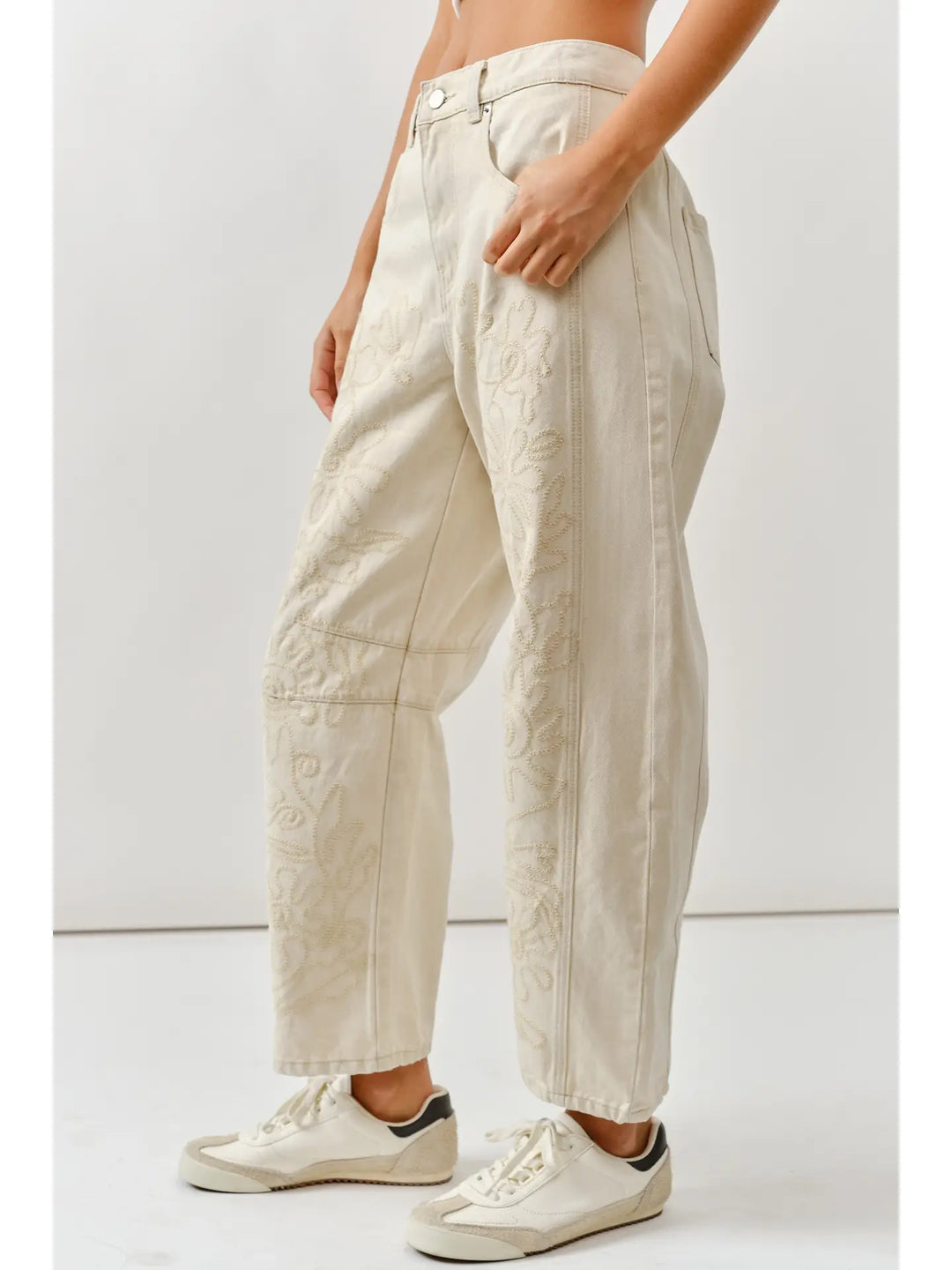 Sol Barrel Jean / Beige