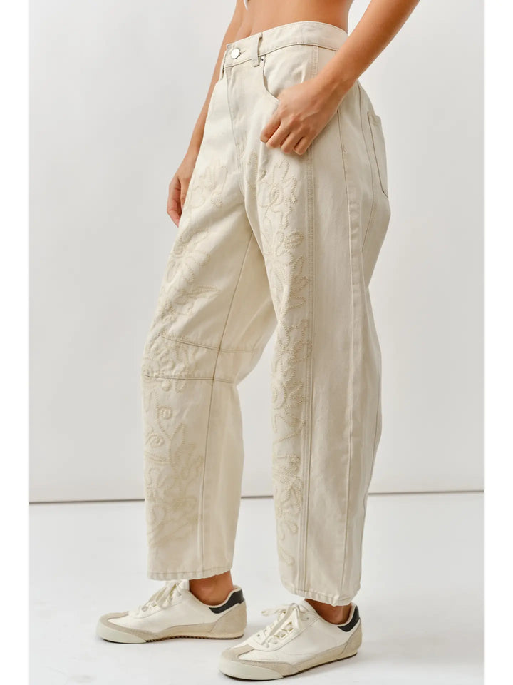Sol Barrel Jean / Beige
