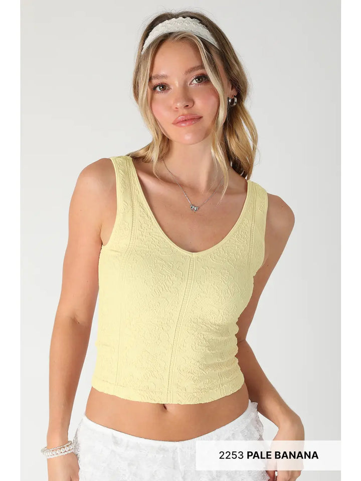 Reversible Lace Textured Top