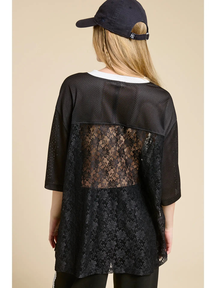 85 Lace Jersey / Black
