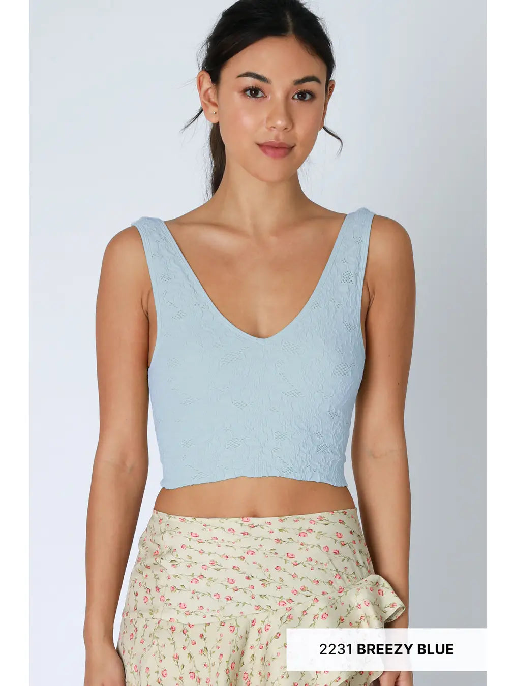 Lace V Neck Tank Top
