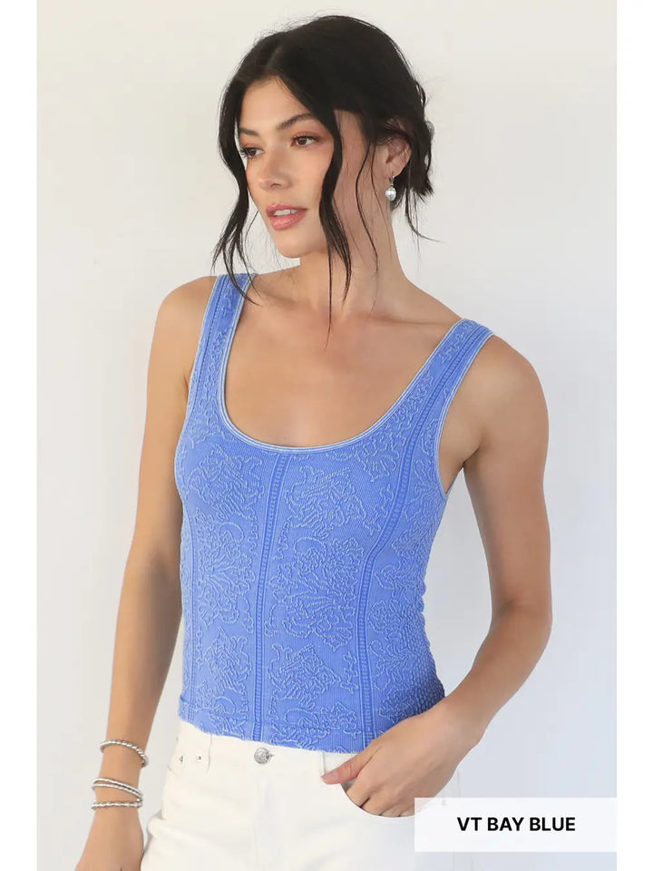 Vintage Reversible Textured Top