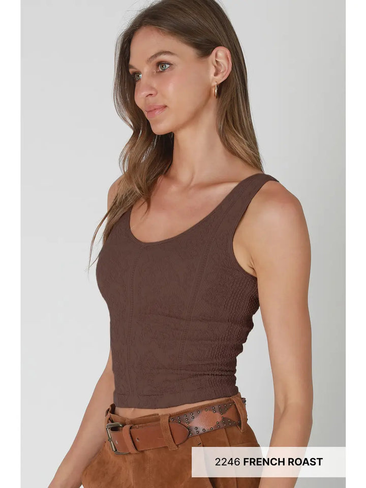 Reversible Lace Textured Top