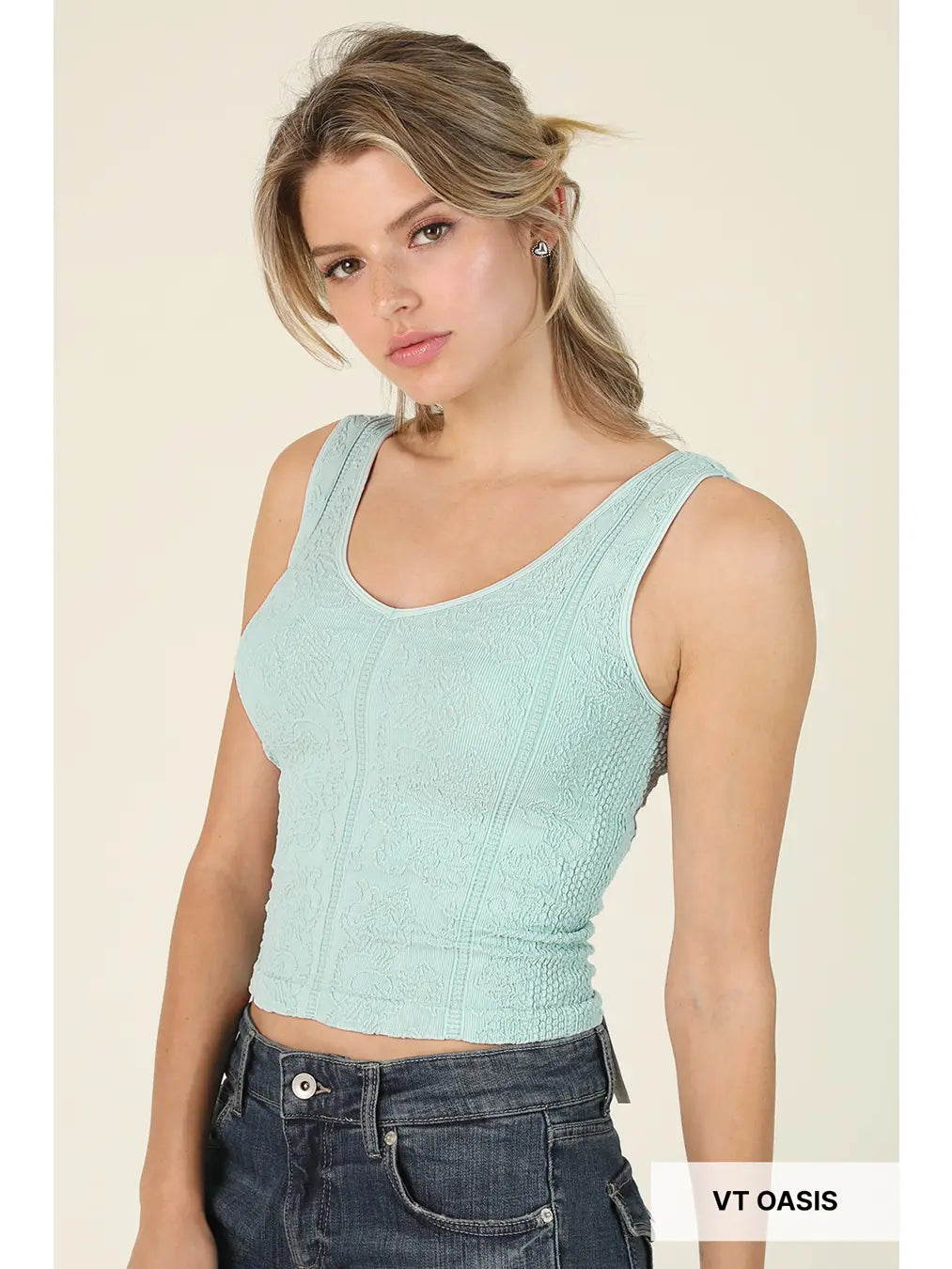 Vintage Reversible Textured Top