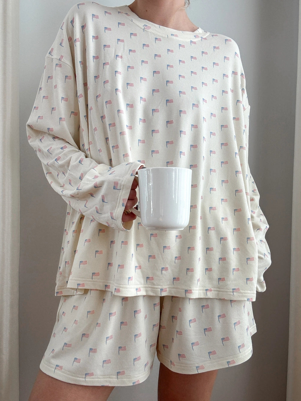 American Flag PJ Shorts