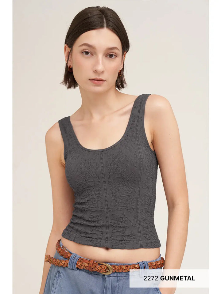 Reversible Lace Textured Top