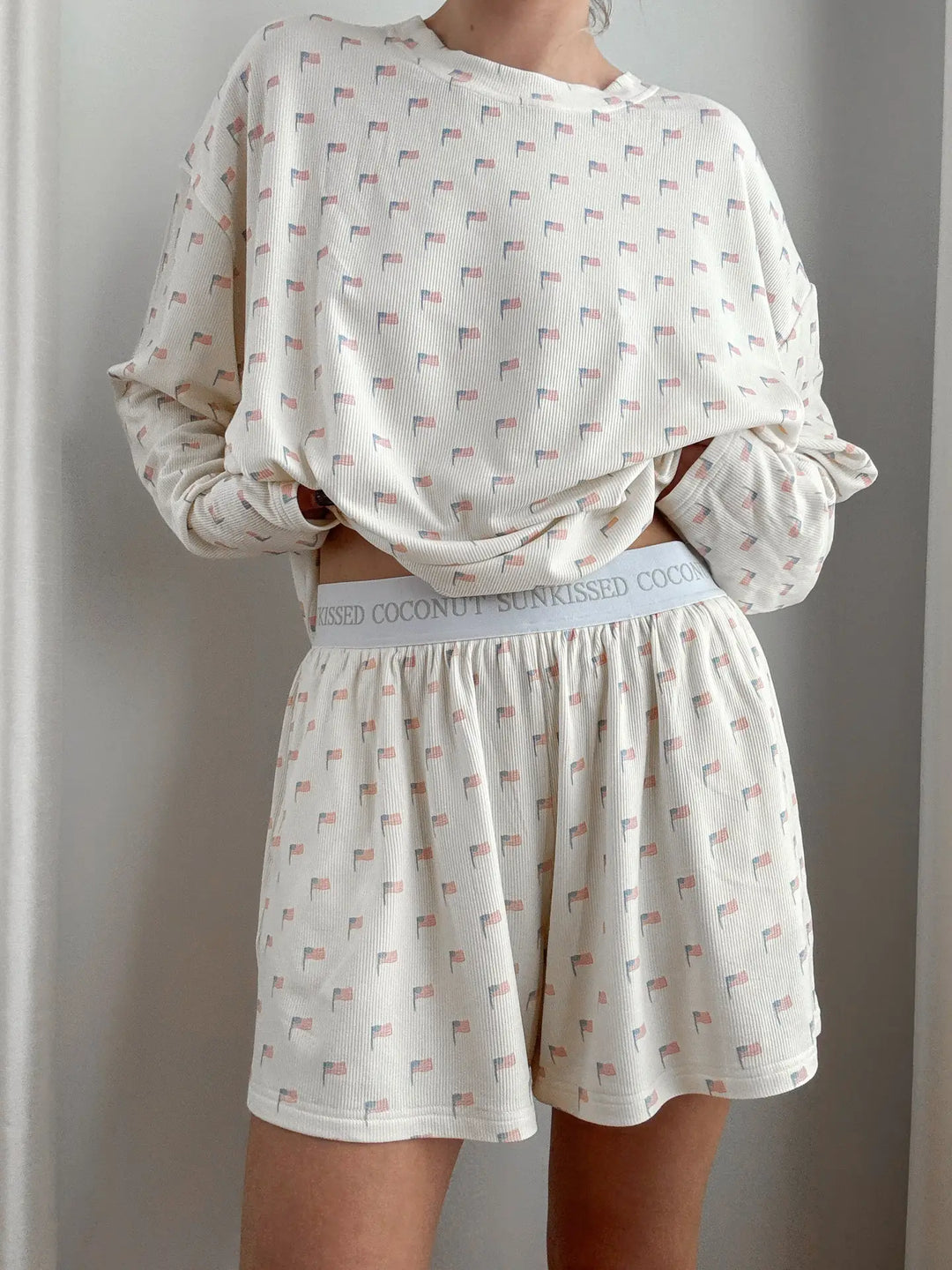 American Flag PJ Shorts