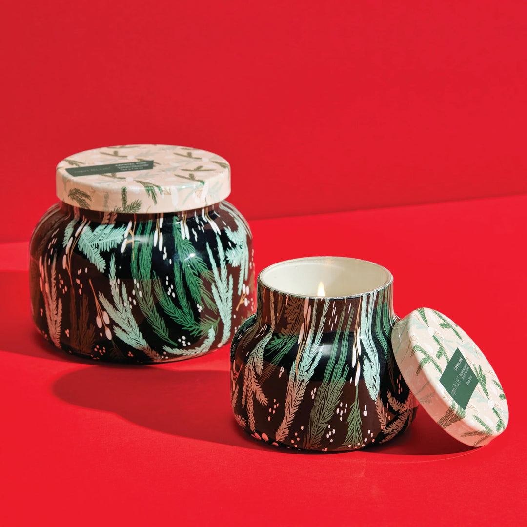 Crystal Pine Holiday Pattern Play Candle