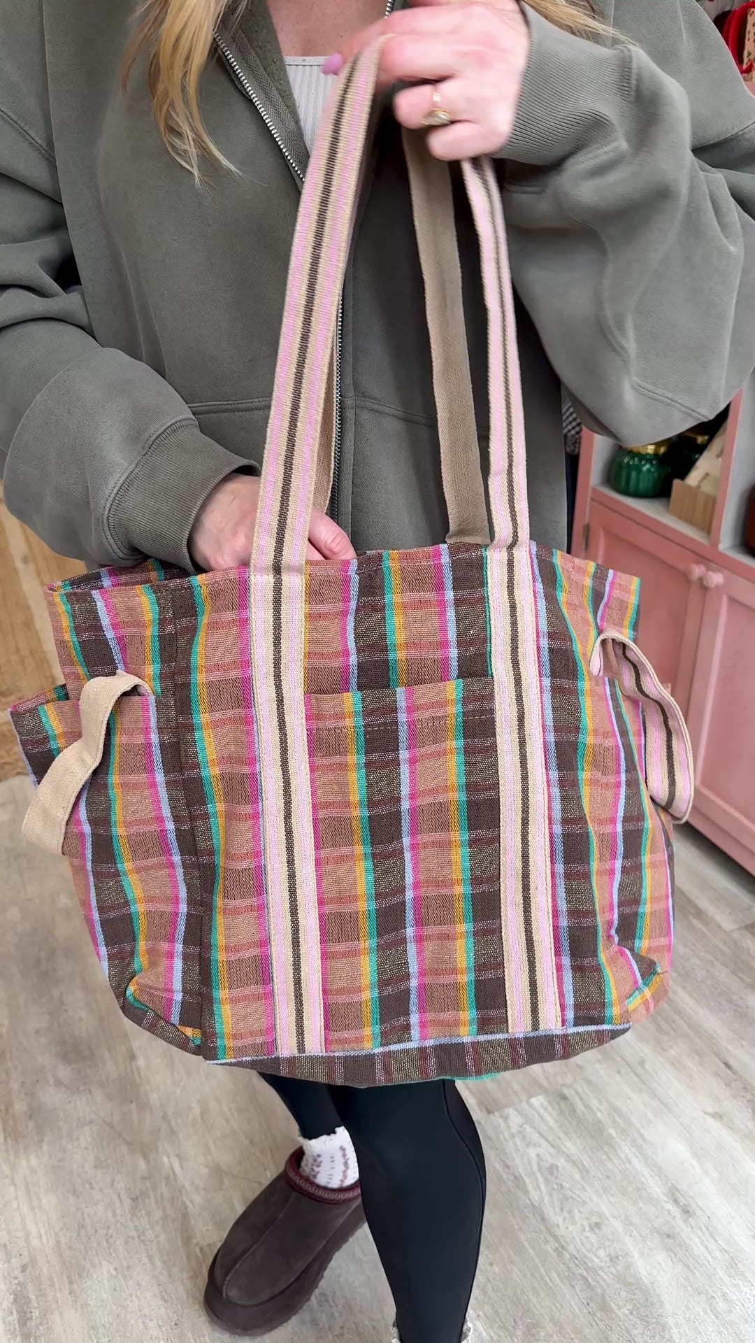 Oksana Multi Print Tote / Cream Mix